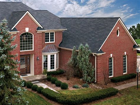 what color metal roof for red brick house|shingle colors for brick homes.